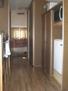 Gally area looking aft to bedroom..